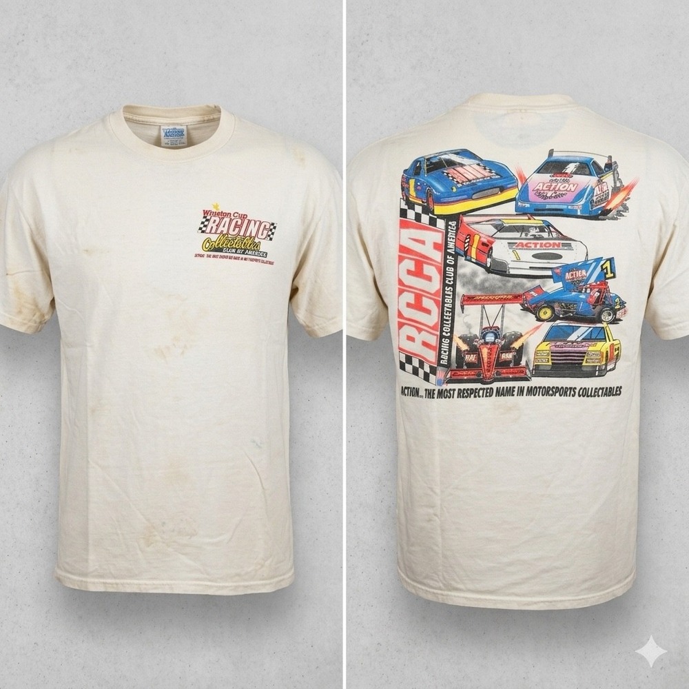 Vntg 90s RCCA Winston Cup‎ Racing Collectibles Club of America T-Shirt White XL